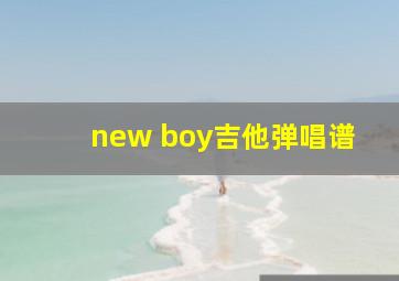 new boy吉他弹唱谱